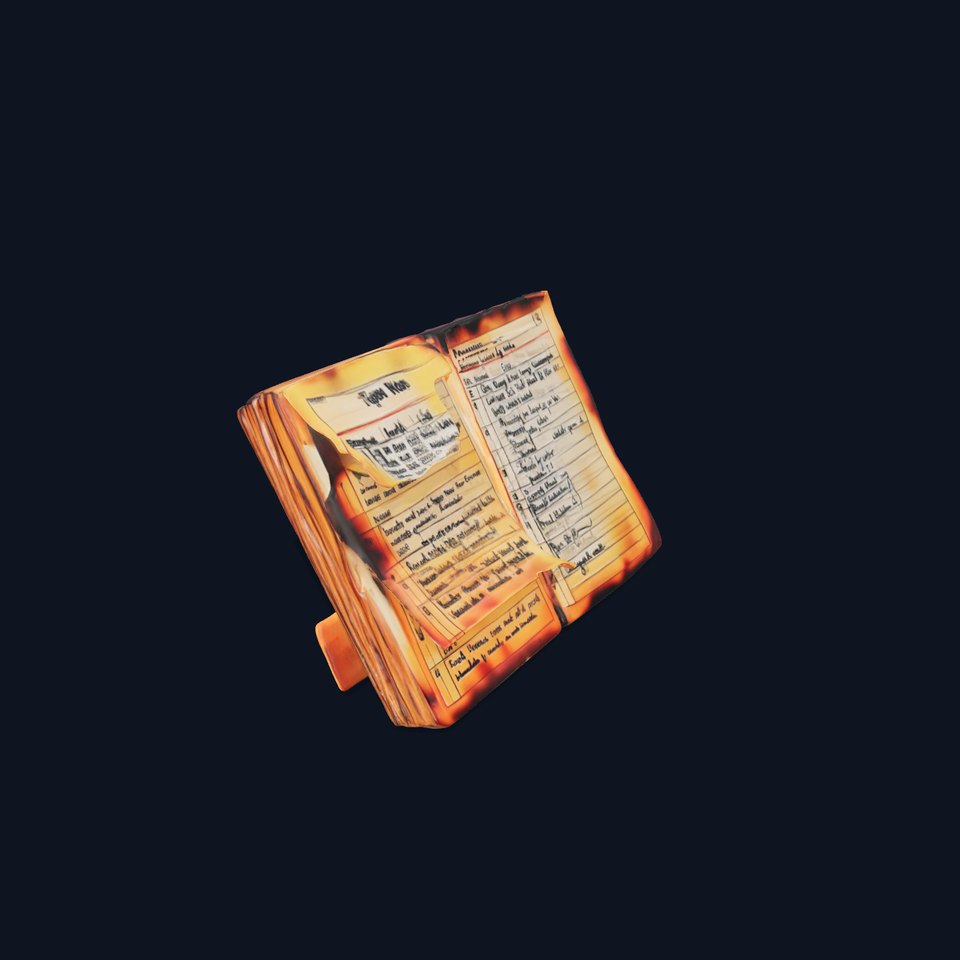 Burnt Book Pages Model Pack